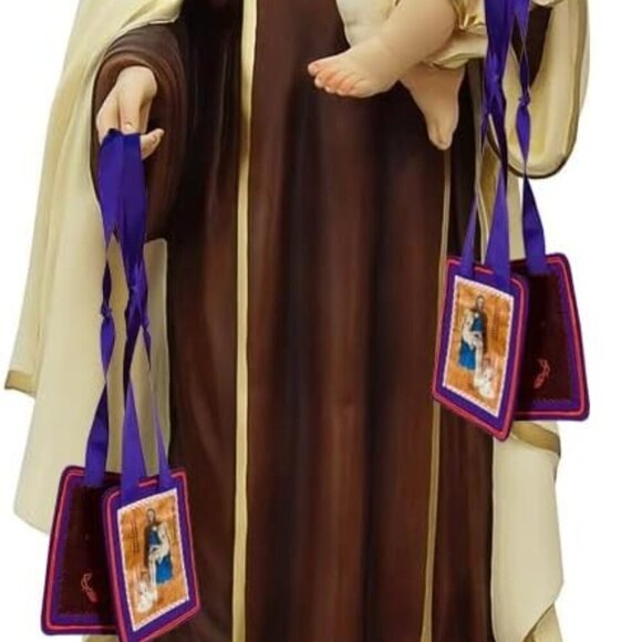 Catholic Purple Scapular Necklace Devotion Protection Gift for Church - Picture 5 of 7